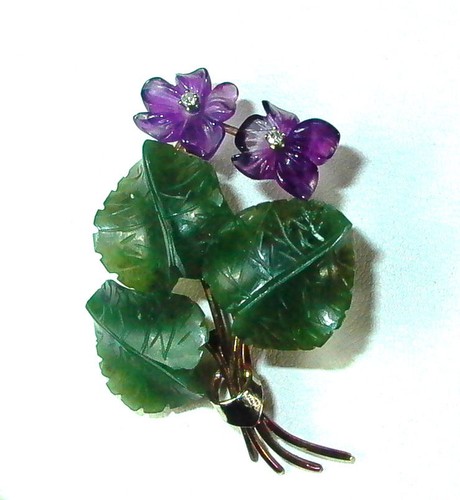 Blüten brosche 585er 14k - 585er, /