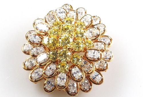 Diamant brosche - 18, diamant-brosche/