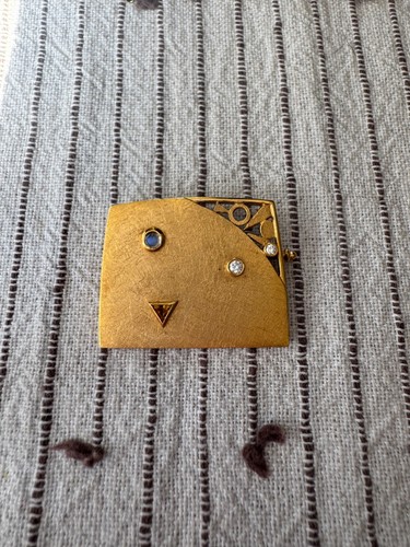 Einzigartige gold brosche - gold,