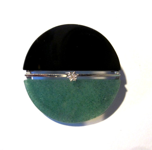 Brosche damen 333er weißgold - brosche,