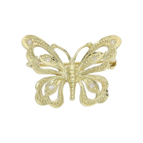 Schmetterling brosche gold 585 - schmetterling,