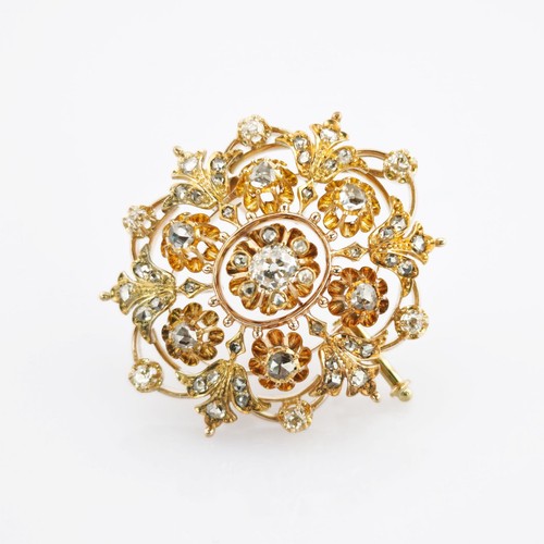 Brosche anhänger aus - gold, mit