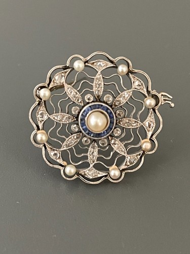 Antike brosche 585 gelbgold - brosche, 585/-