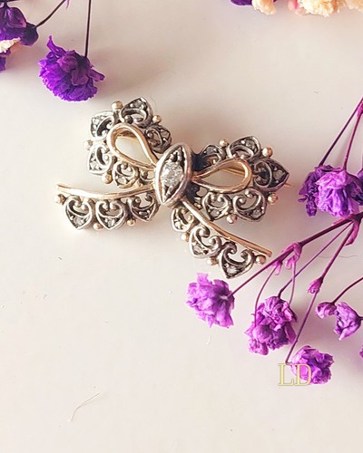 Pretty brosche antik - antik, gold