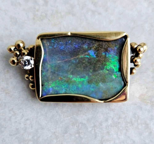 Vintage 750 gold opal brillant - vintage,
