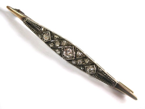 Art deco brosche gold - art, 585