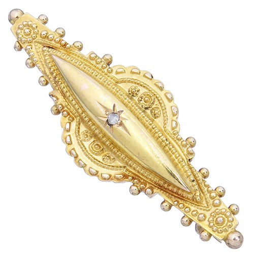 Brosche diamant 625 - brosche, gelbgold