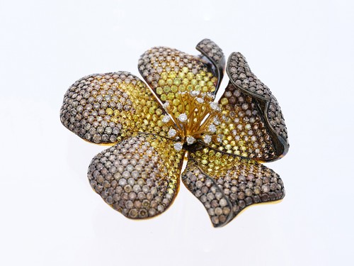 Blumen brosche ct - 21,00,
