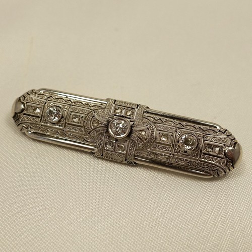 Art deco diamant - diamant, brosche