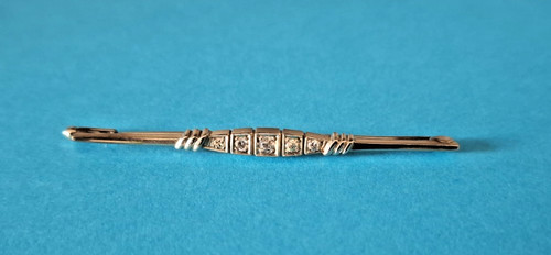 Weißgold artdeco brosche - ,