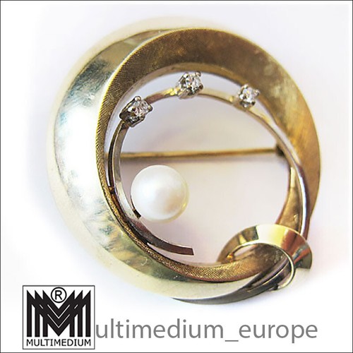 585er gold brosche kleine - gold,