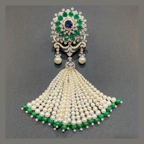 Vintage perle quaste brosche - perle,