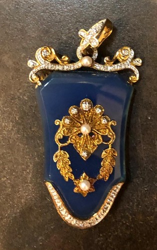 Diamantcollier brosche - diamantcollier,