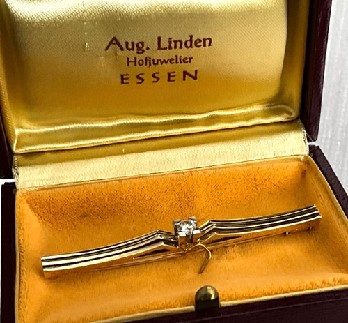 Gold stab brosche 585 mit - brosche,