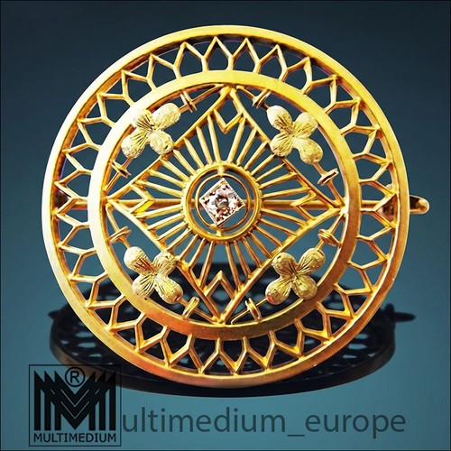 Antike jugendstil brosche gold - antike,