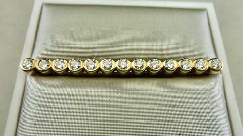 Brosche 585 gold brillanten - brosche,