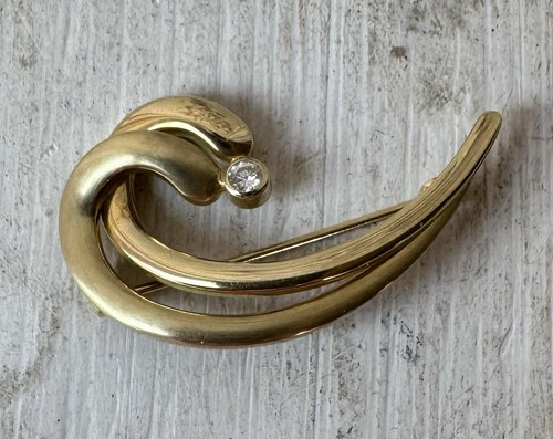 Doppelt geschwungene brosche - doppelt,
