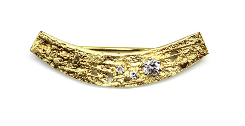 Brosche 585 gelbgold brillant - brosche,