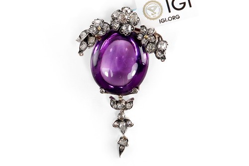Brosche antik amethyst ca - brosche,