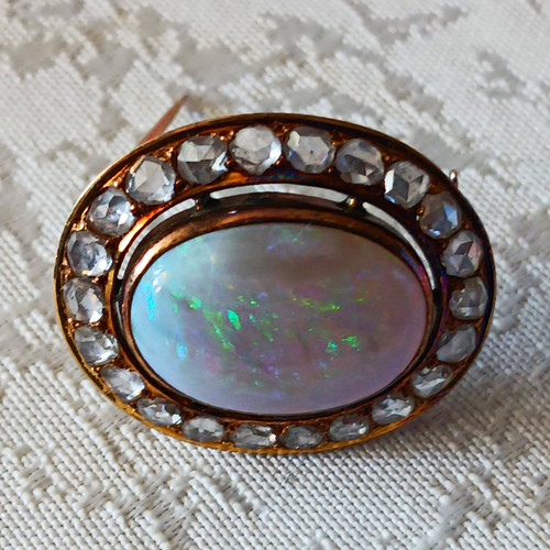 Handgefertigt opal brosche - opal,