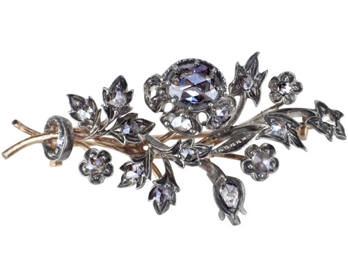 Antike diamantbrosche - antike,